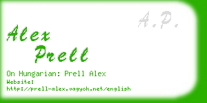 alex prell business card